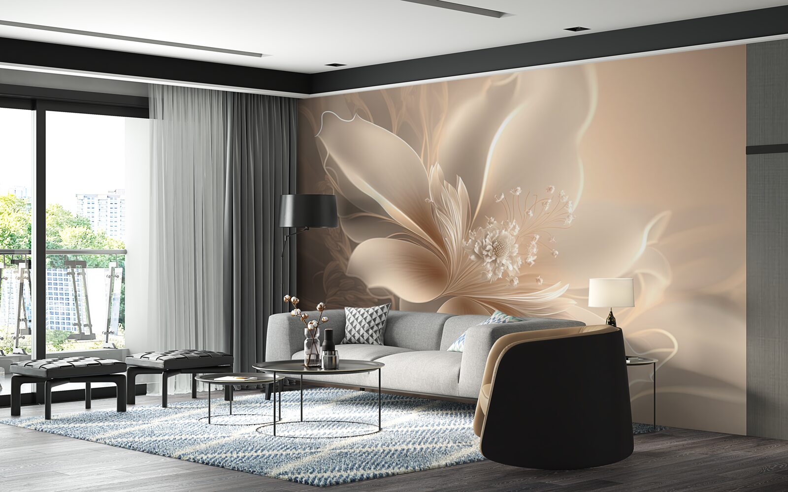 Fototapet floare albă elegantă