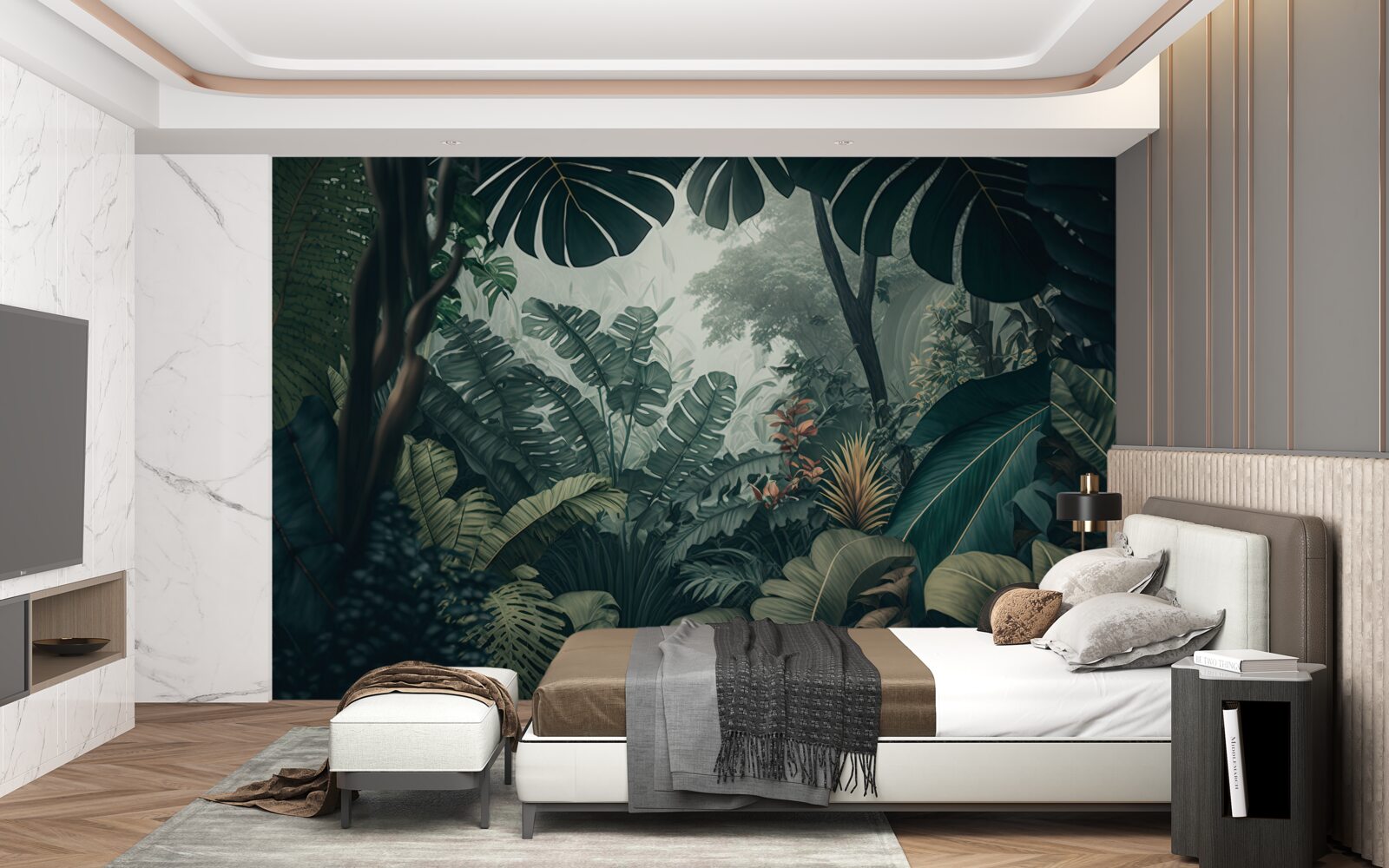 Fototapet vegetație tropicală luxuriantă