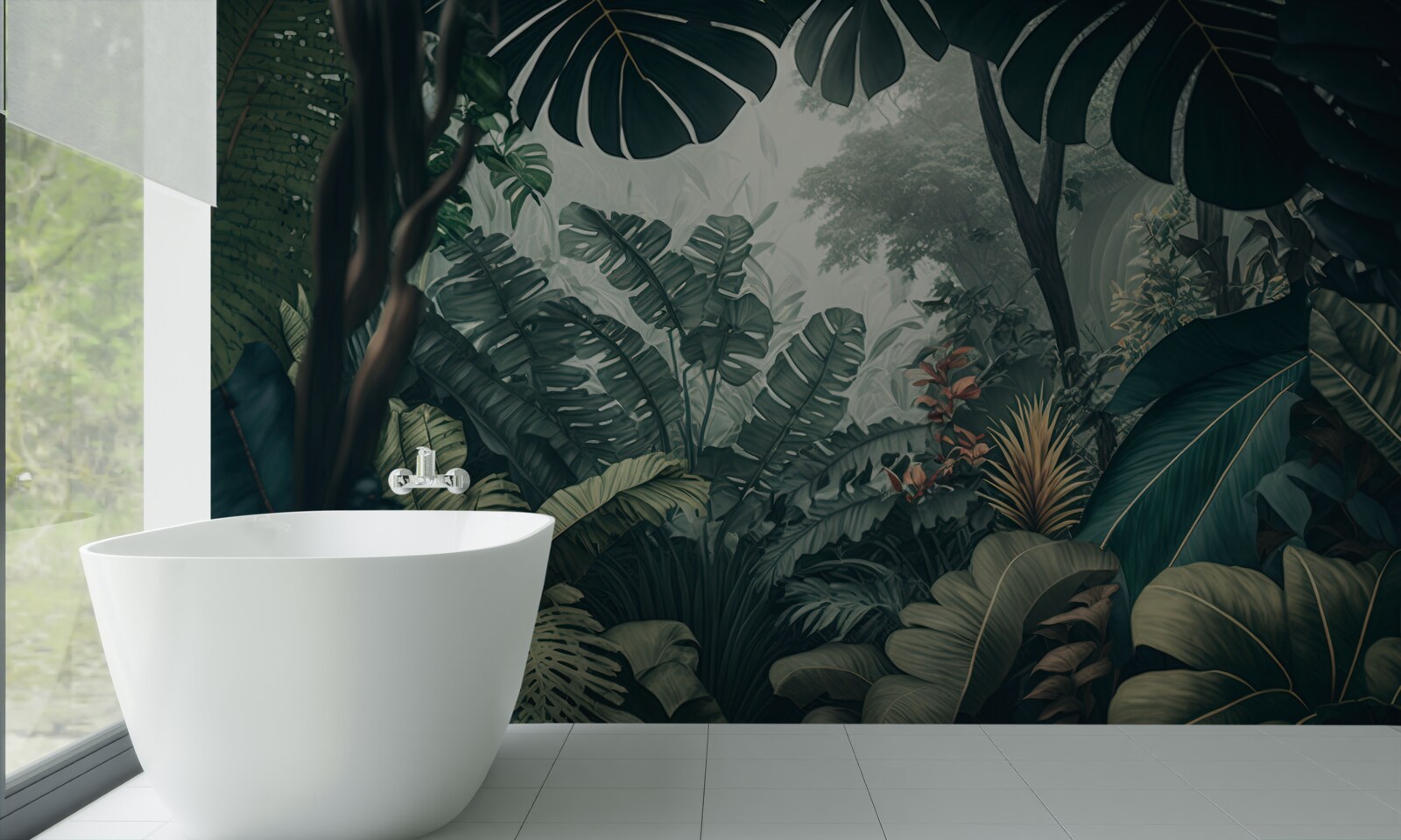 Fototapet vegetație tropicală luxuriantă