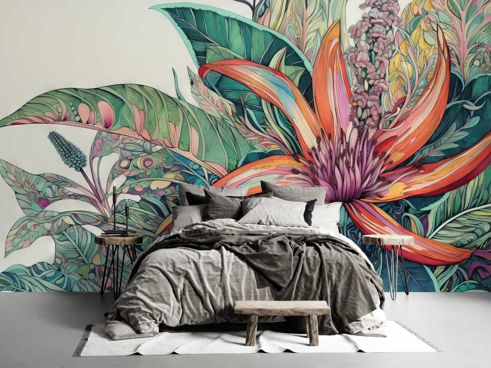 Fototapet mugur deschis al unei plante agresive