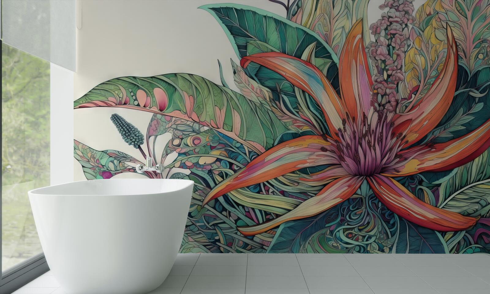 Fototapet mugur deschis al unei plante agresive