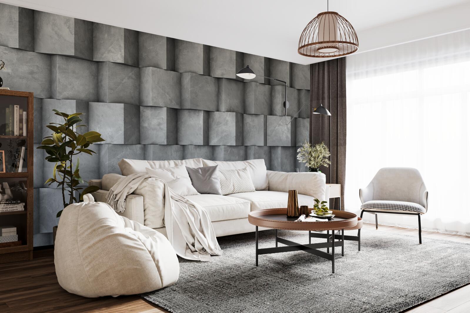 Fototapet pătrate volumetrice în direcții diferite