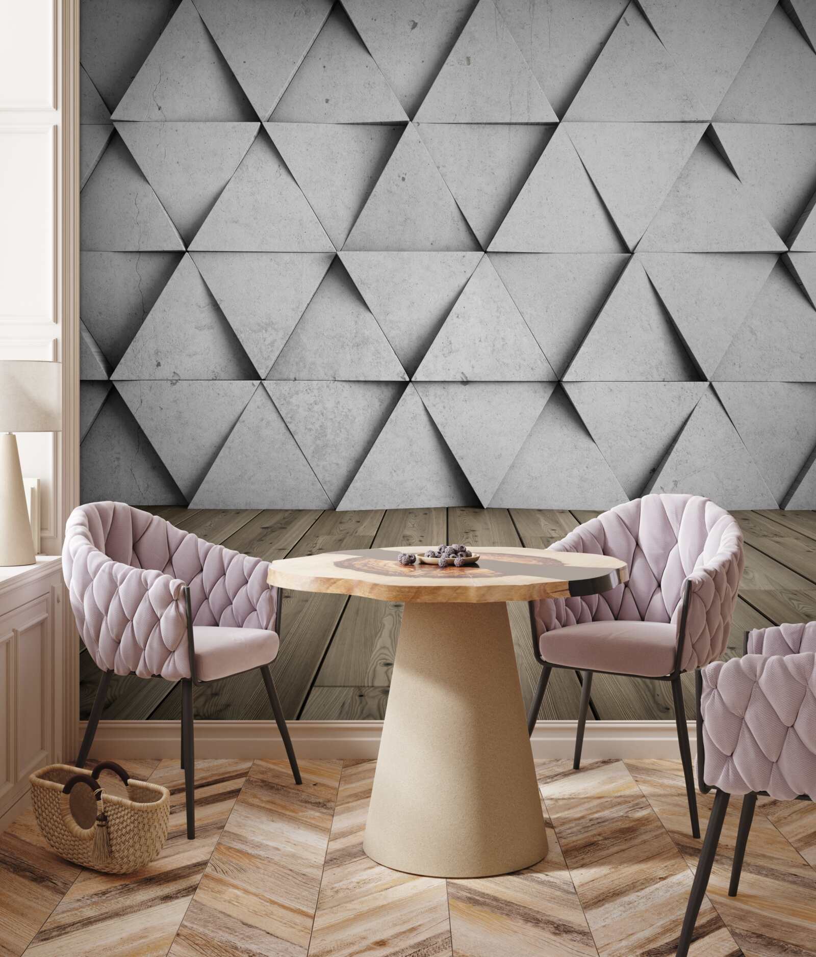 Fototapet triunghiuri drepte tridimensionale