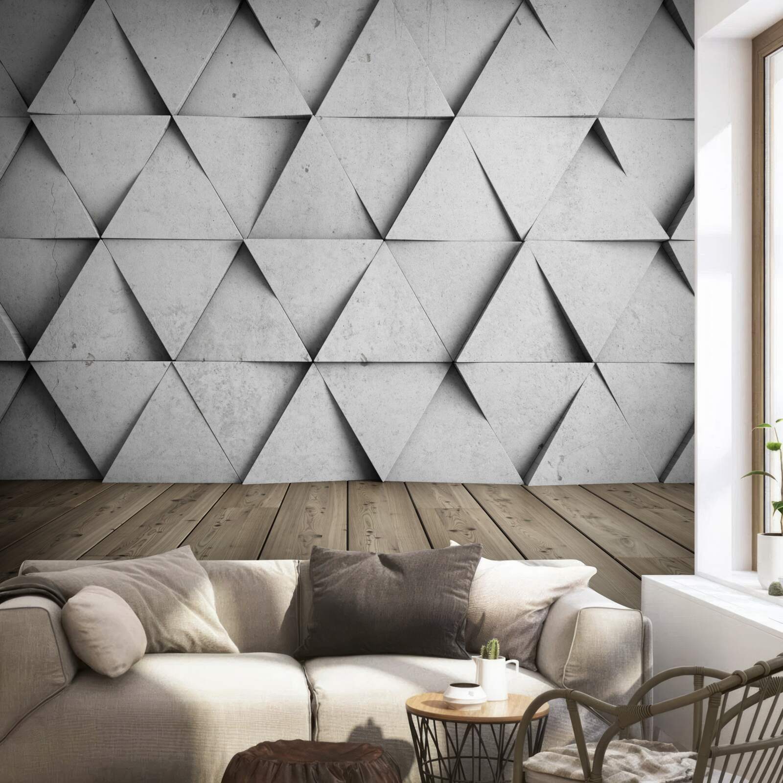 Fototapet triunghiuri drepte tridimensionale