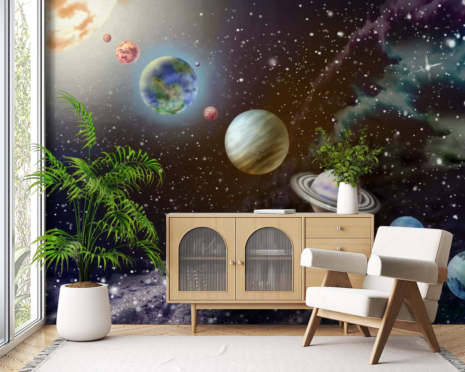 Fototapet planetele din spațiu sunt aliniate