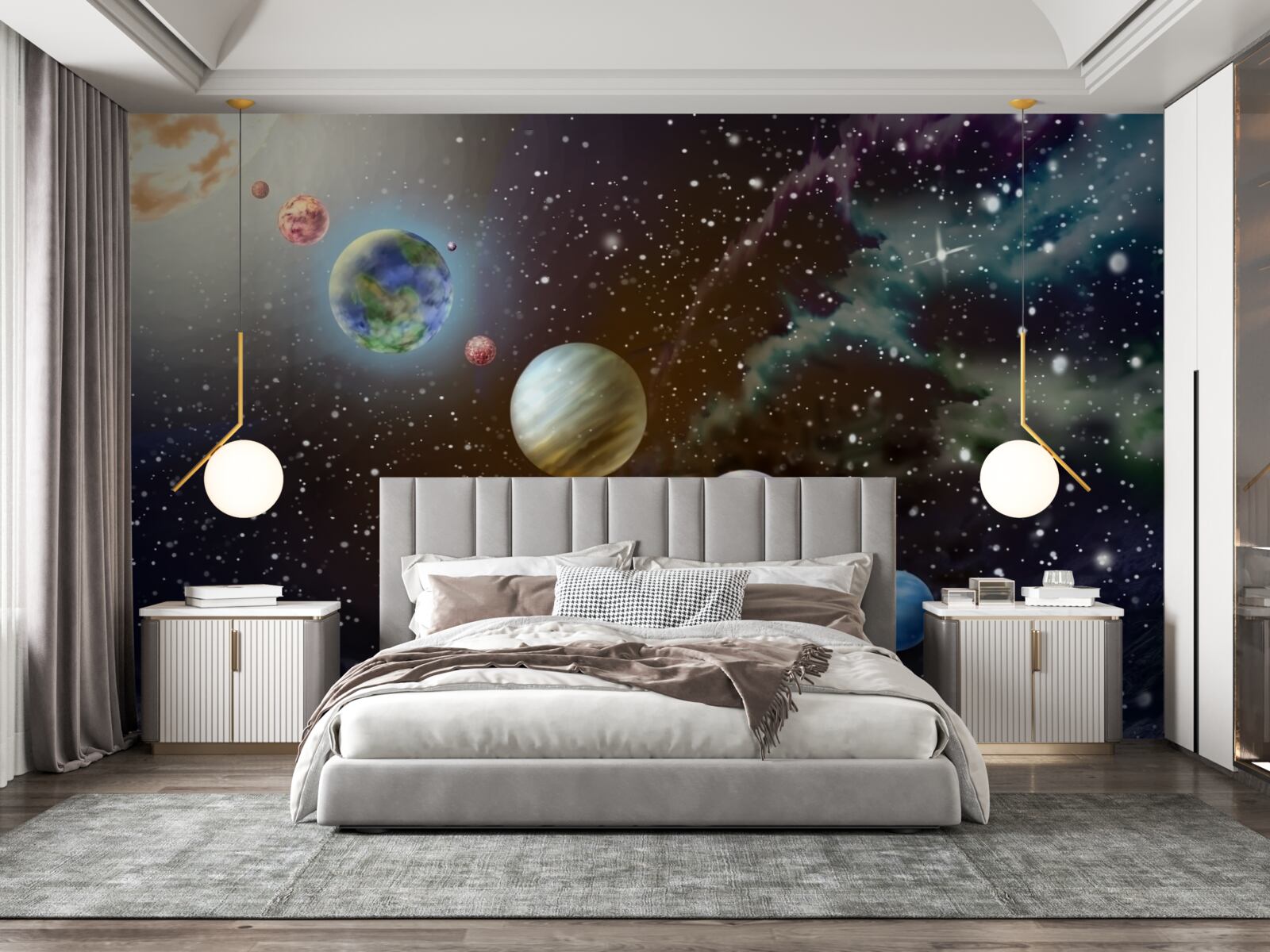 Fototapet planetele din spațiu sunt aliniate