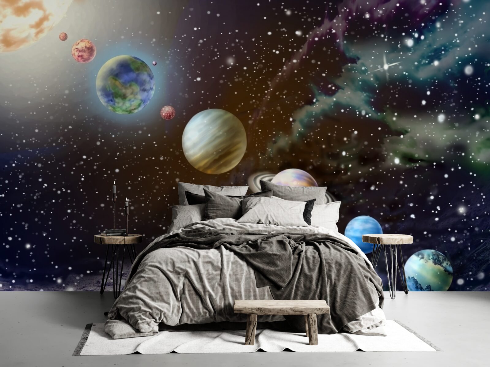 Fototapet planetele din spațiu sunt aliniate