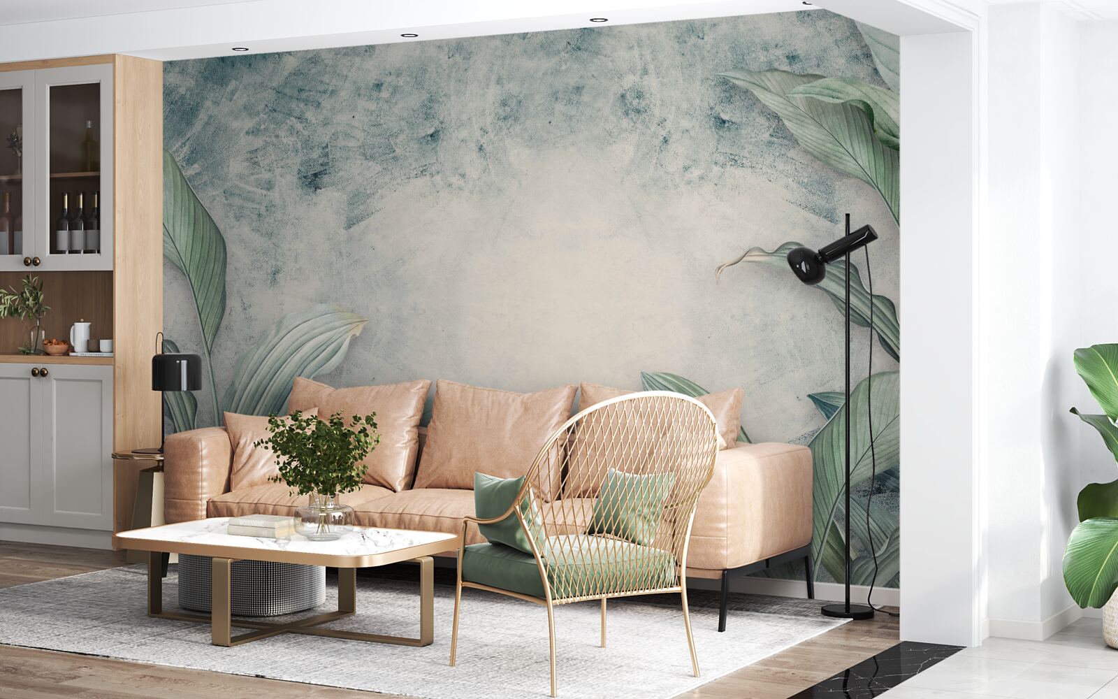 Fototapet o ceață învăluie plantele tropicale