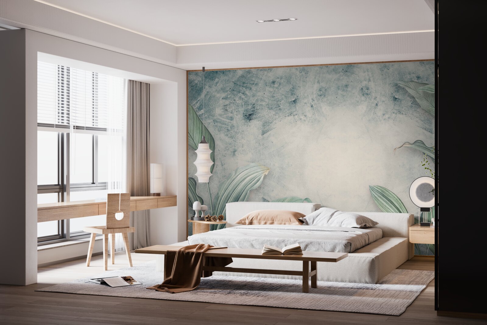 Fototapet o ceață învăluie plantele tropicale