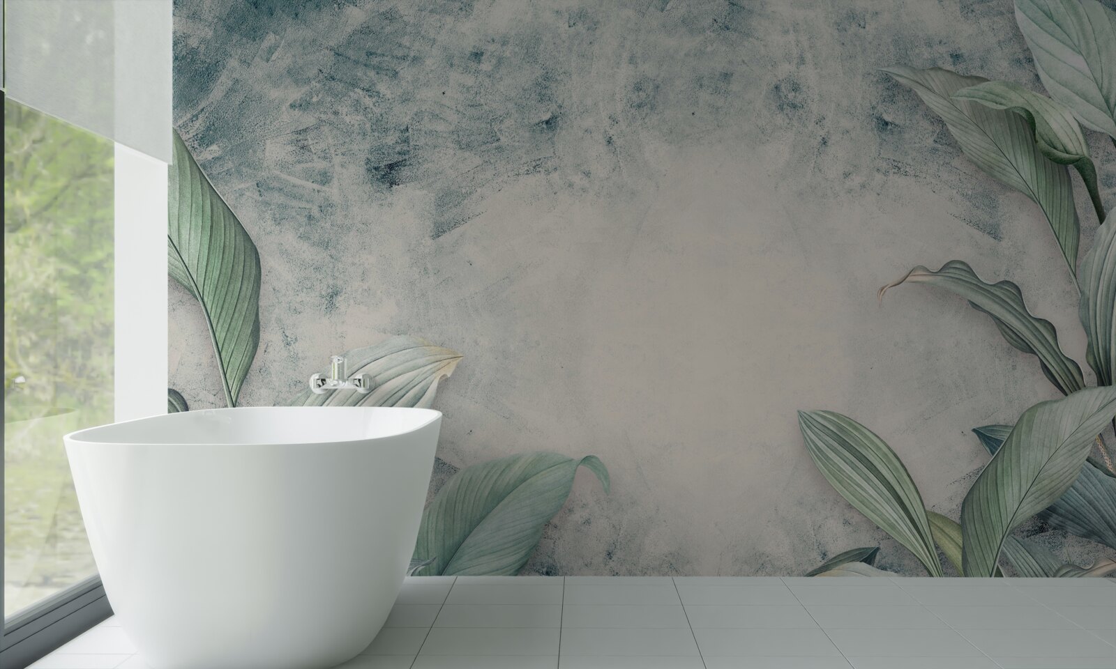 Fototapet o ceață învăluie plantele tropicale