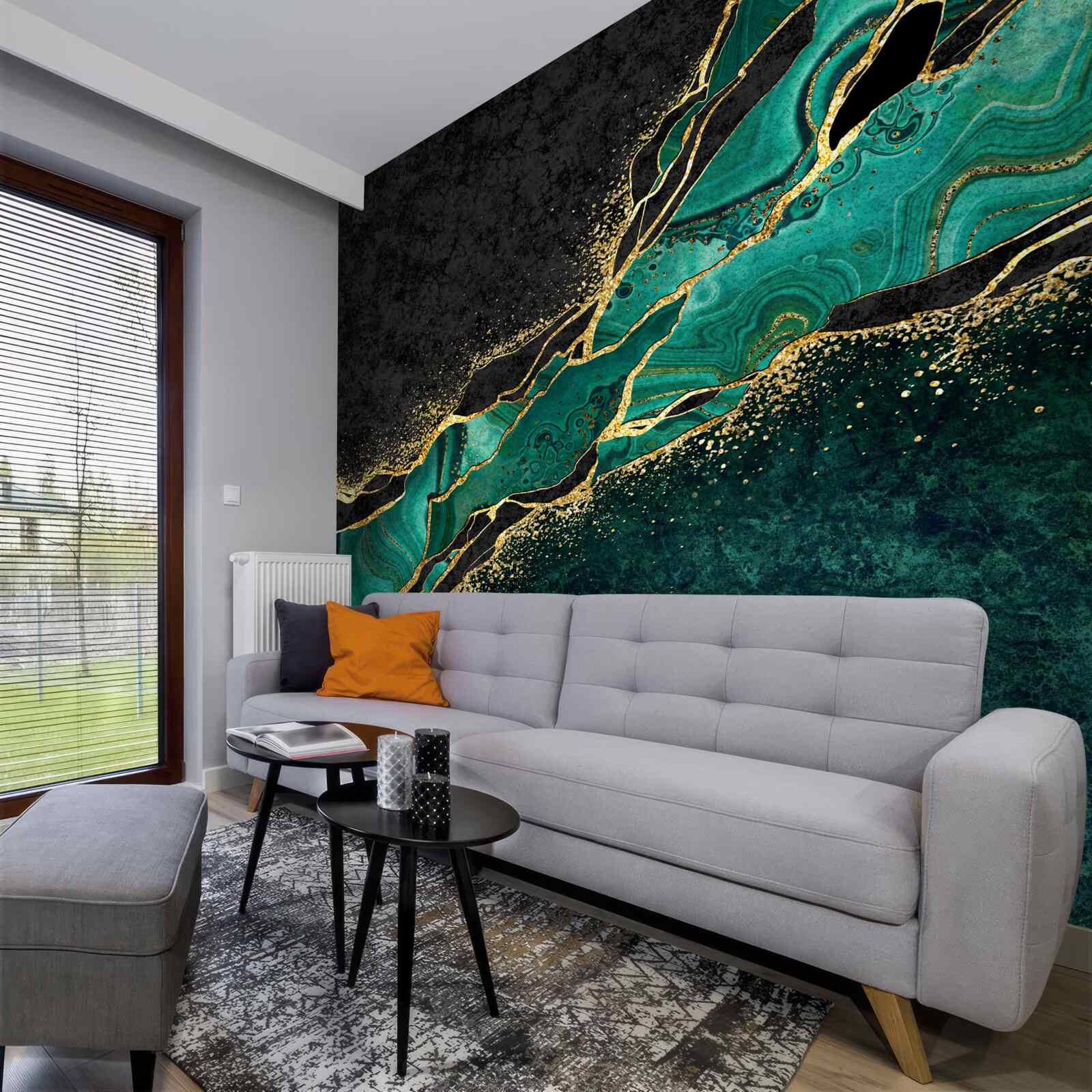 Fototapet adâncurile impenetrabile ale mării, pictate în nuanțe de smarald