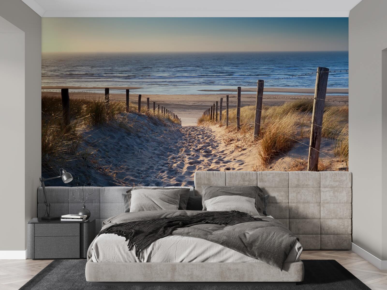 Fototapet ocean calm și plajă cu nisip fin