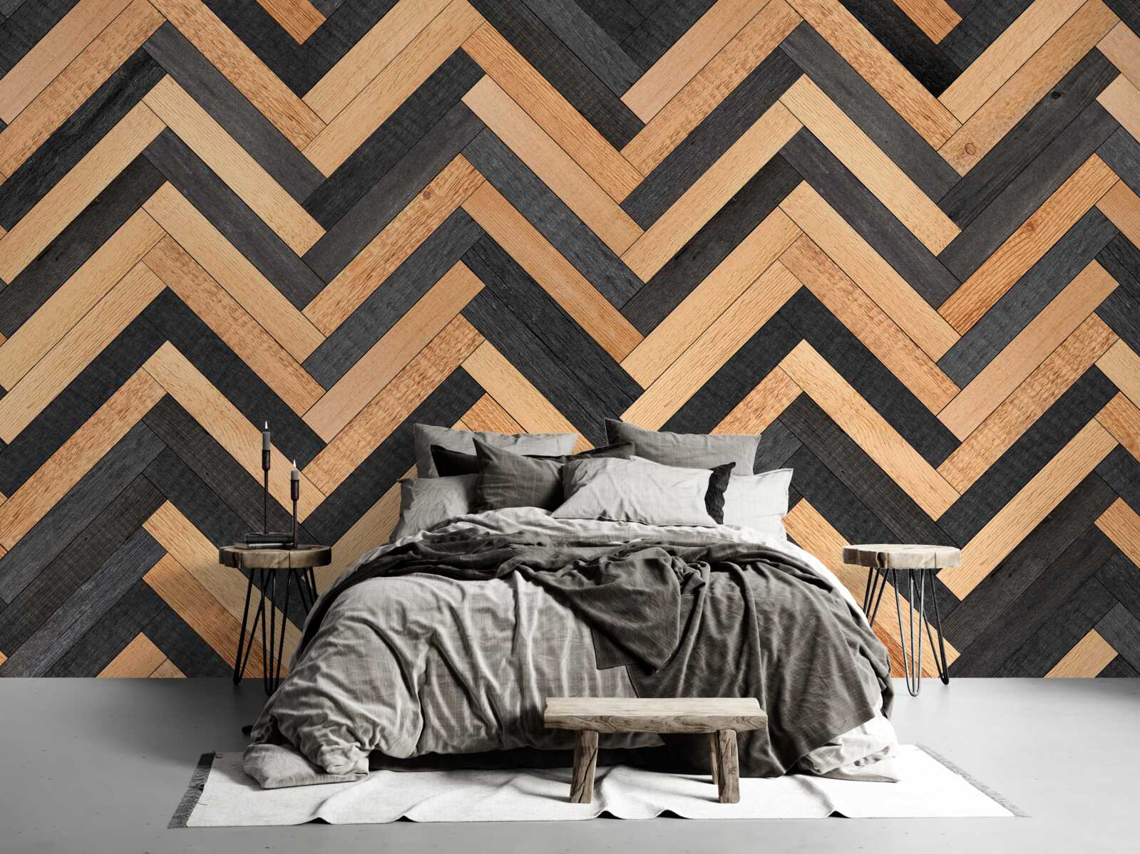 Fototapet parchet în nuanțe deschise și închise