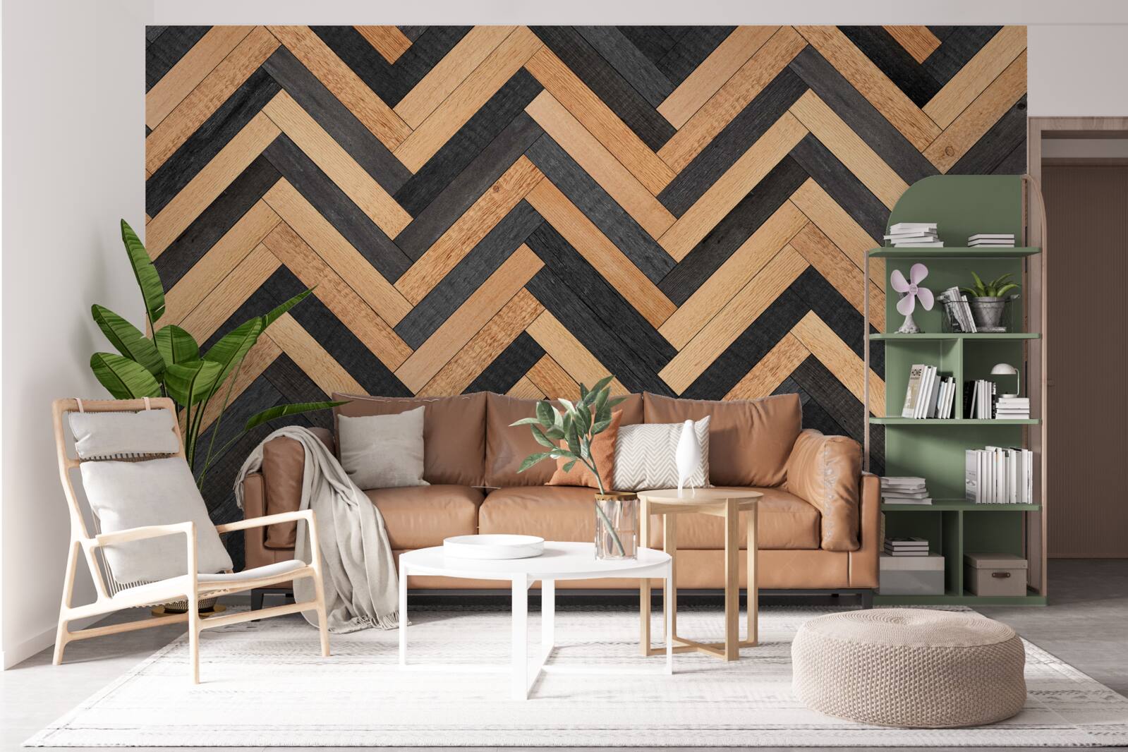 Fototapet parchet în nuanțe deschise și închise