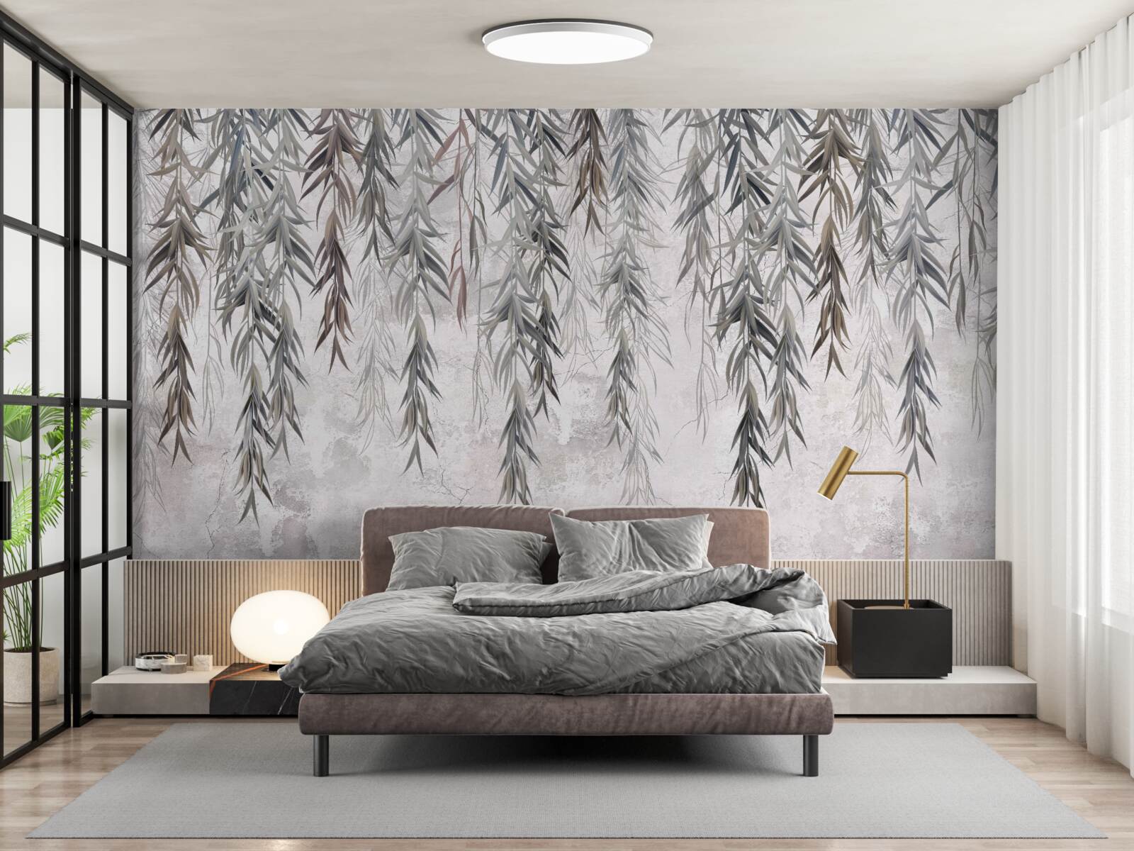 Fototapet frunze de salcie în toamnă