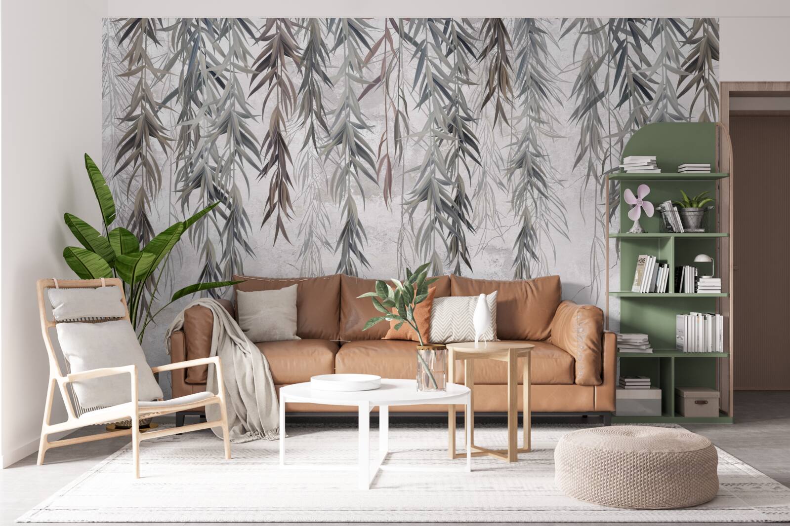 Fototapet frunze de salcie în toamnă