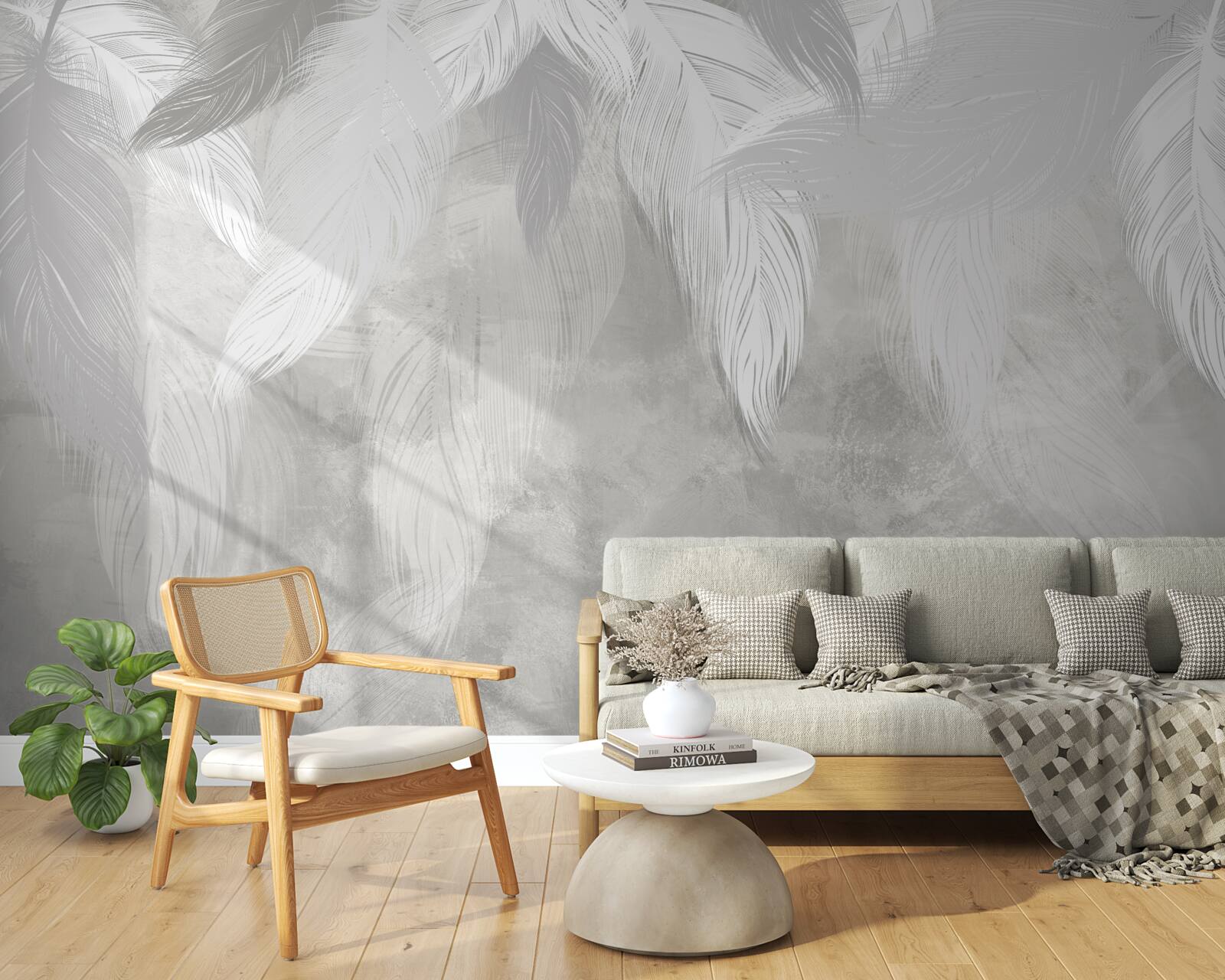 Fototapet o dimineață în pădurea tropicală, învăluită în ceață