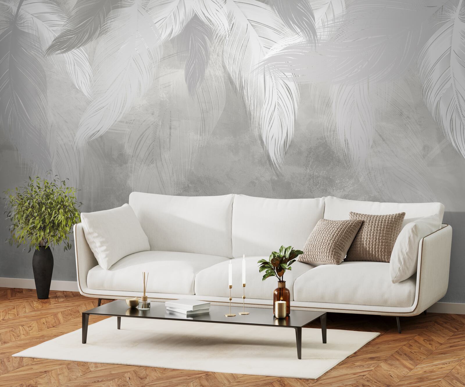 Fototapet o dimineață în pădurea tropicală, învăluită în ceață