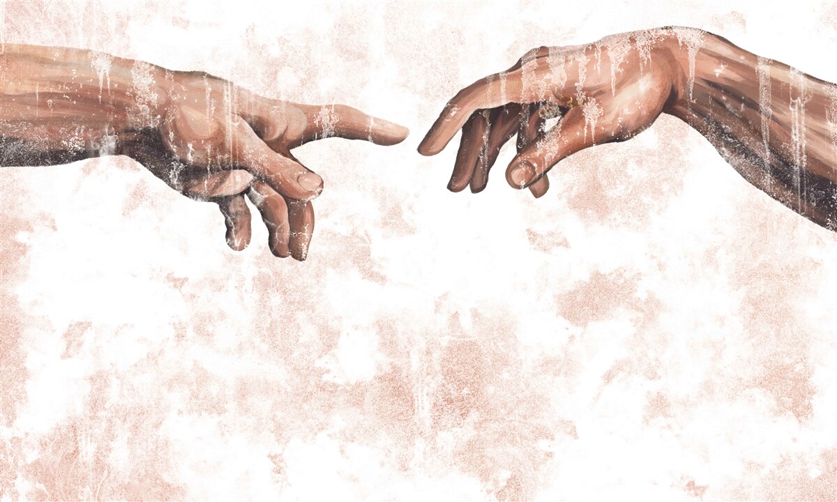 Fototapet mâinile unui bărbat și ale unei femei care sunt împreunate