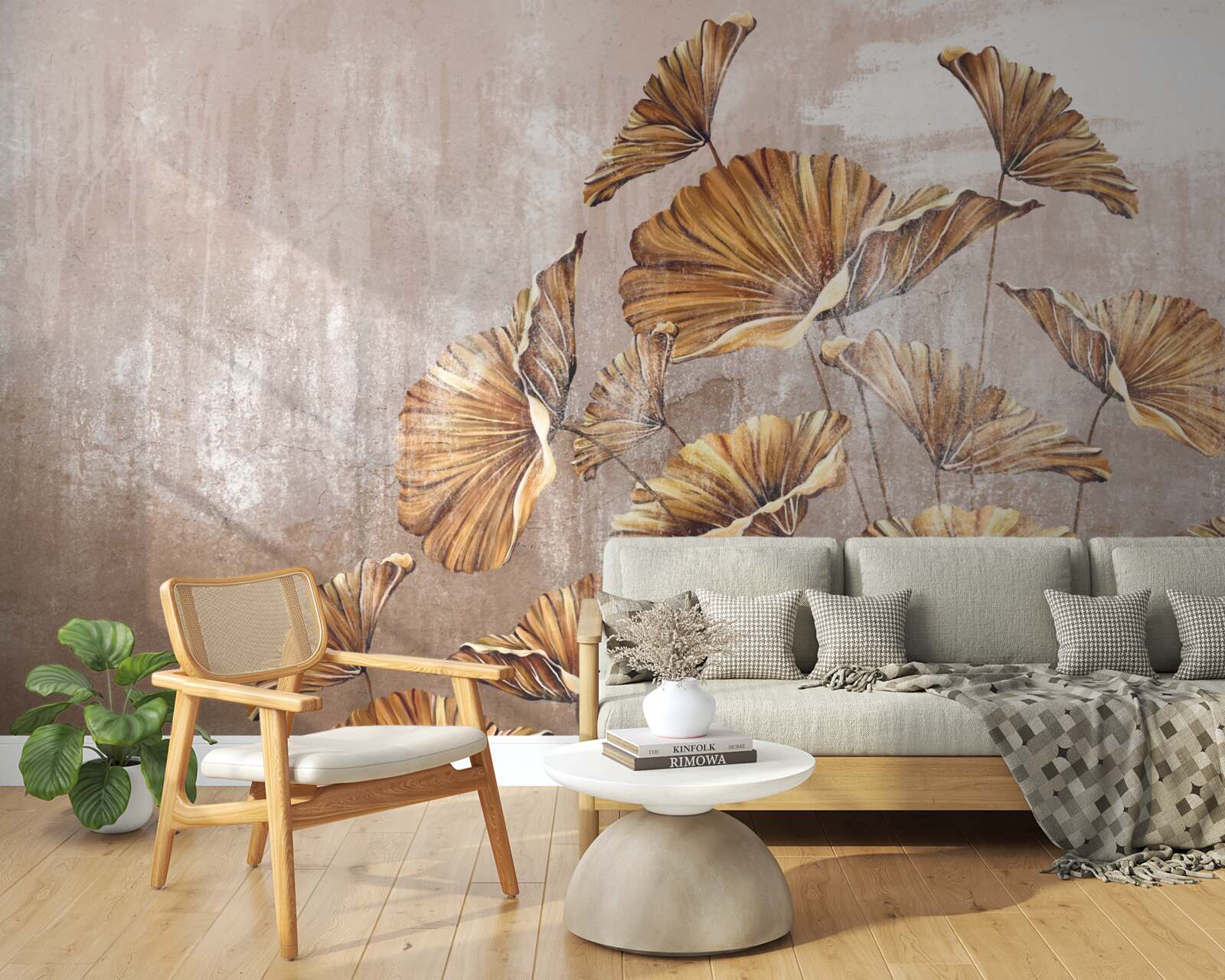 Fototapet flori de toamnă în ploaie