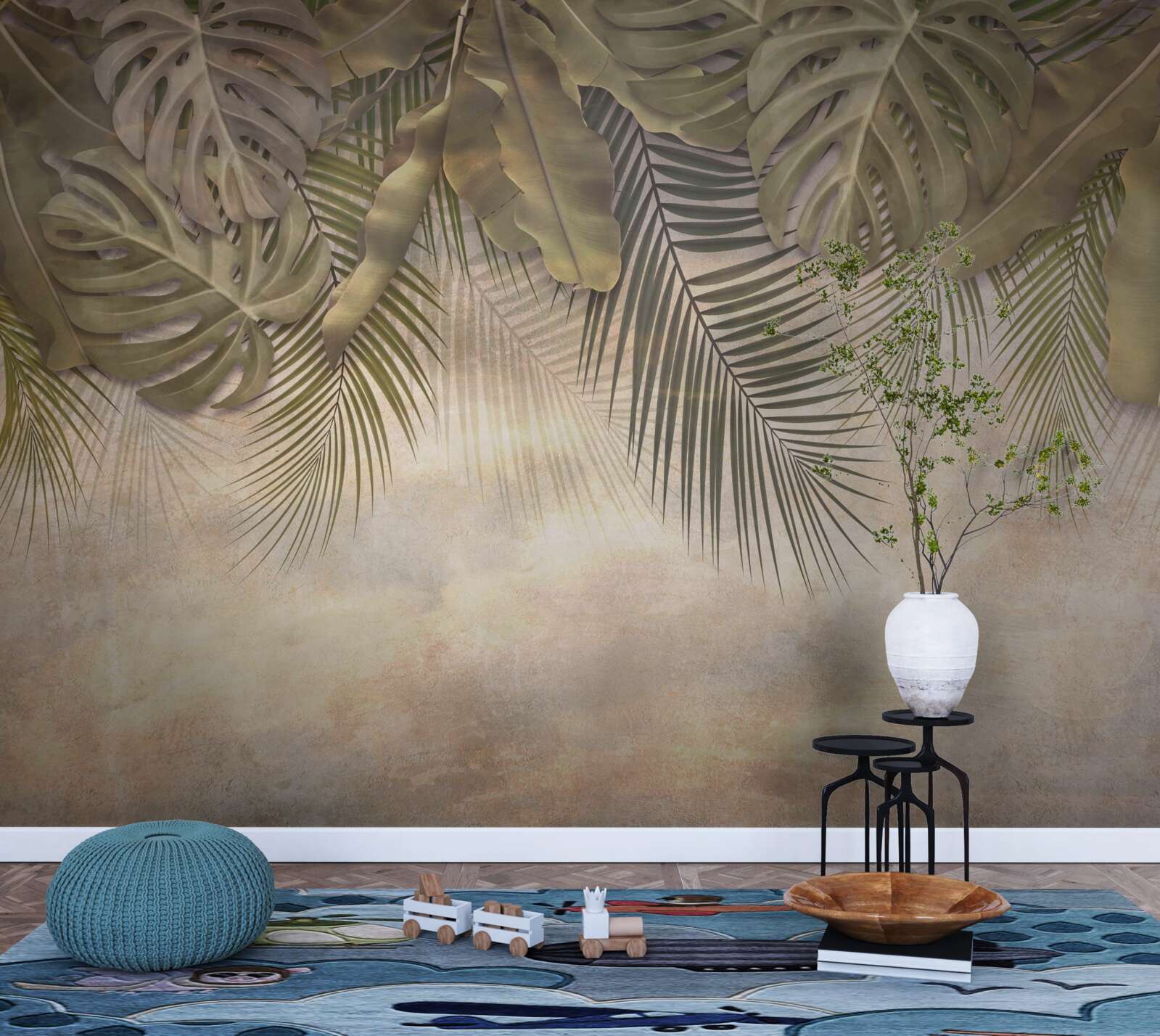 Fototapet floră verde suspendată