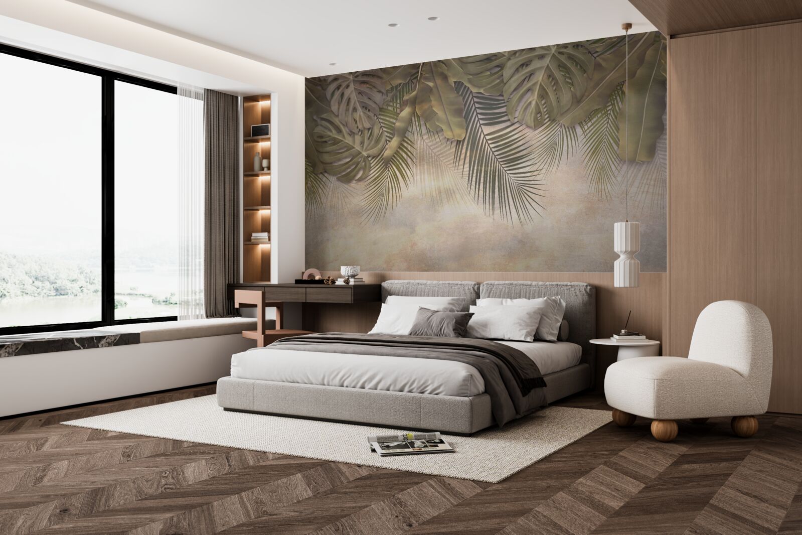 Fototapet floră verde suspendată