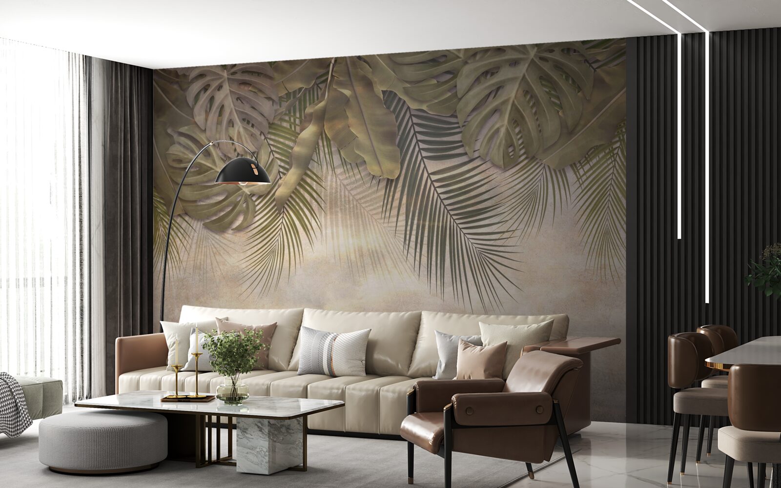 Fototapet floră verde suspendată