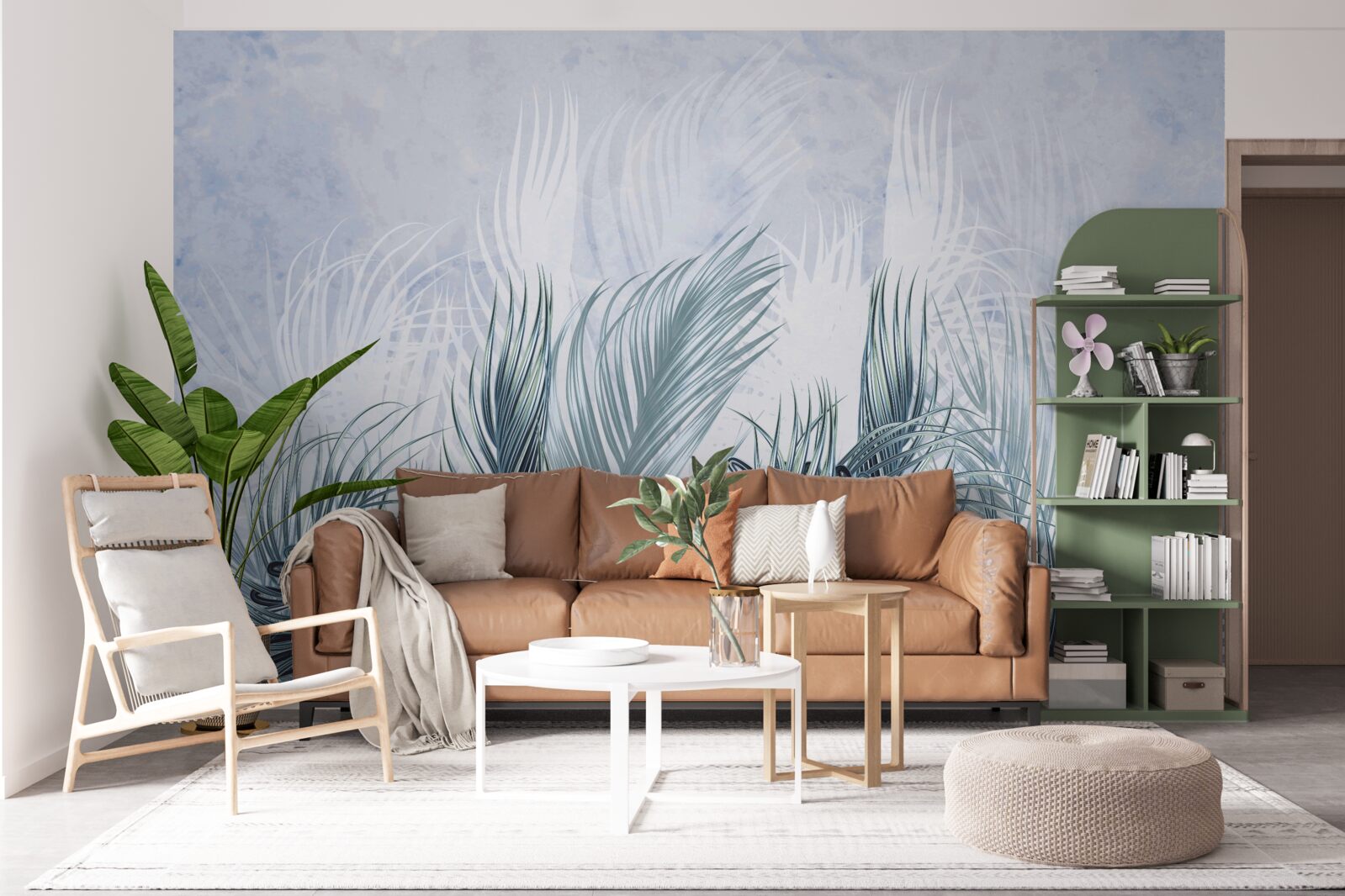 Fototapet penele sunt ca ceața printre frunze