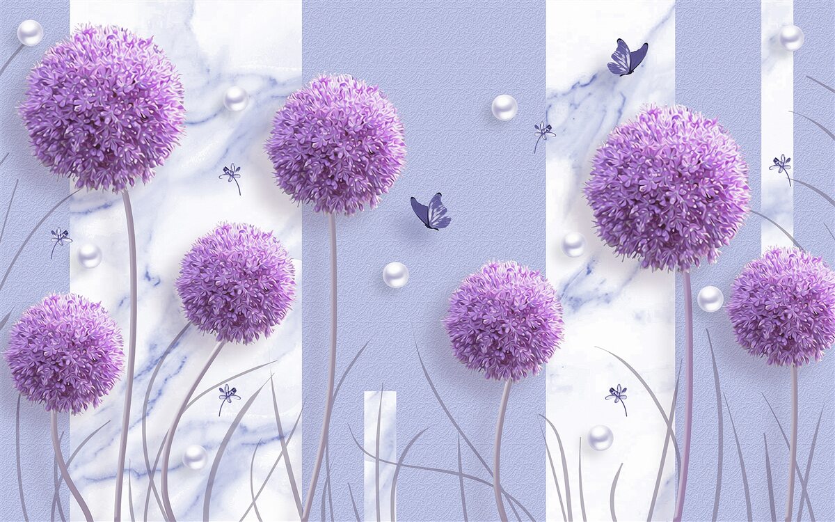 Fototapet capete de flori ale pajiștilor de crini