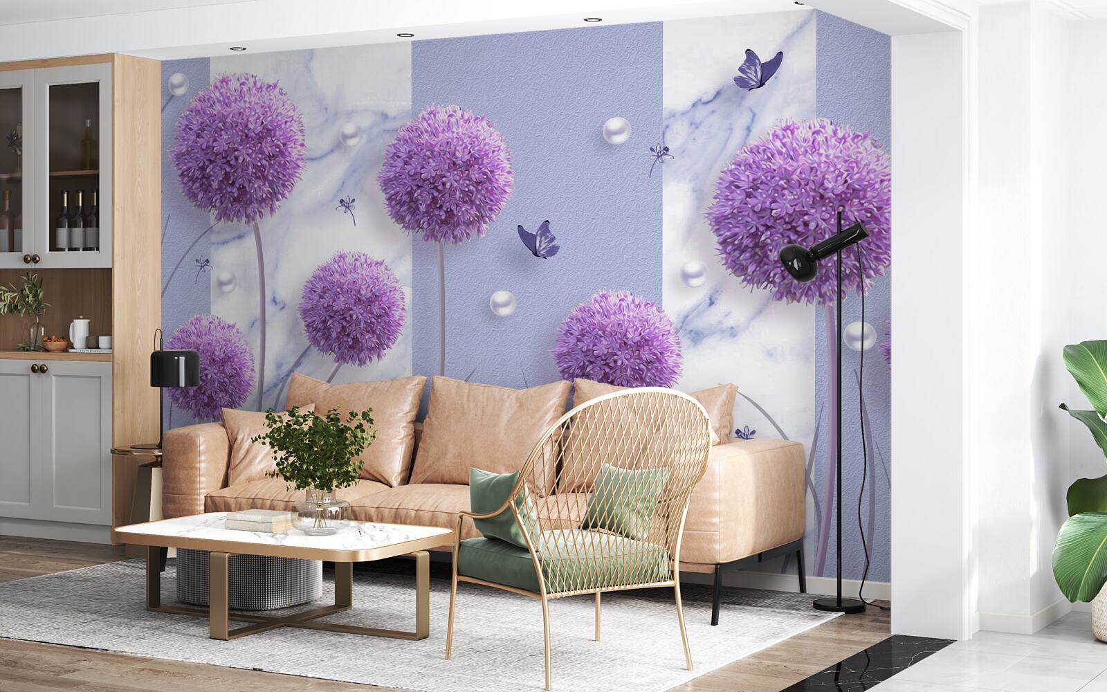 Fototapet capete de flori ale pajiștilor de crini