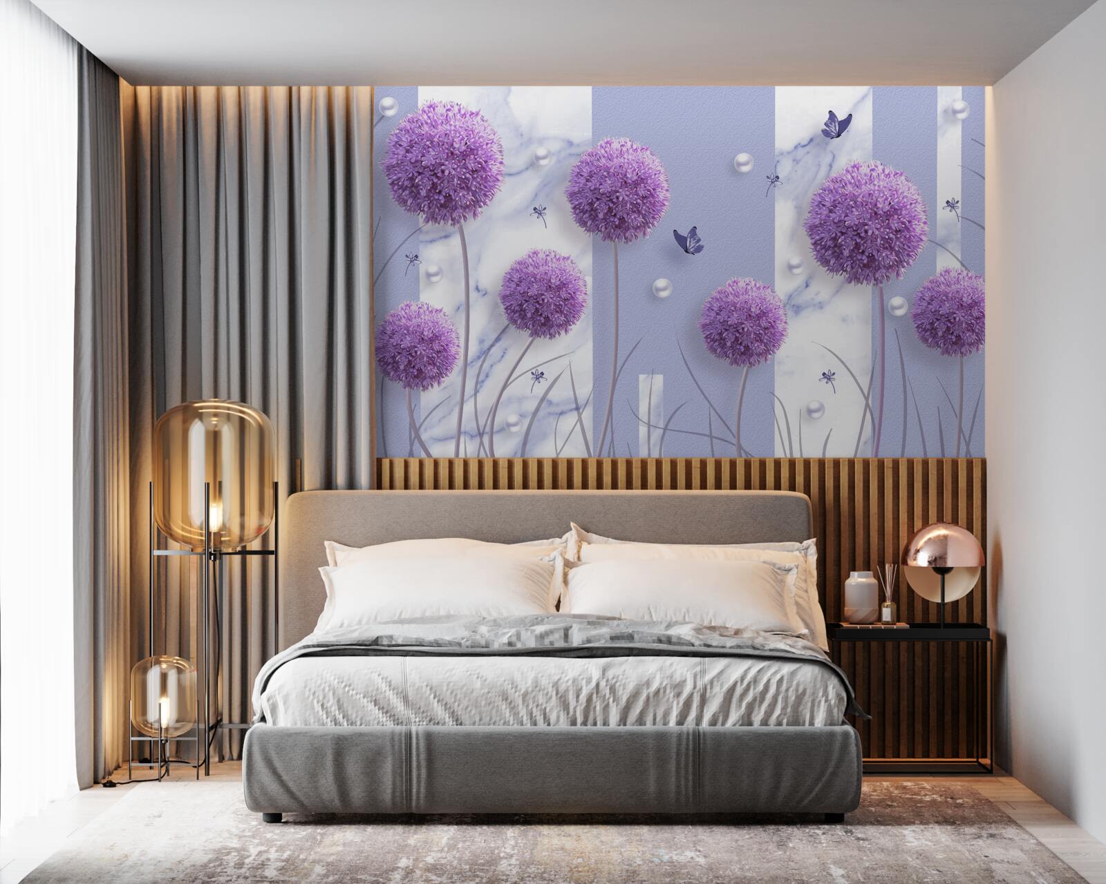 Fototapet capete de flori ale pajiștilor de crini