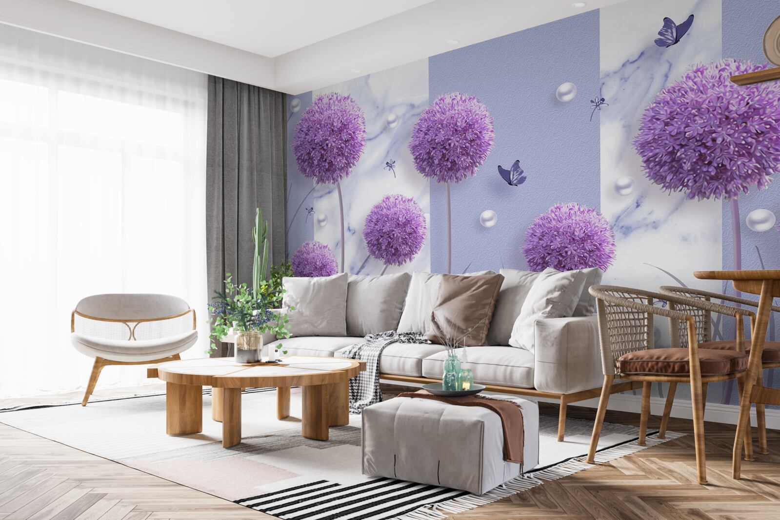 Fototapet capete de flori ale pajiștilor de crini