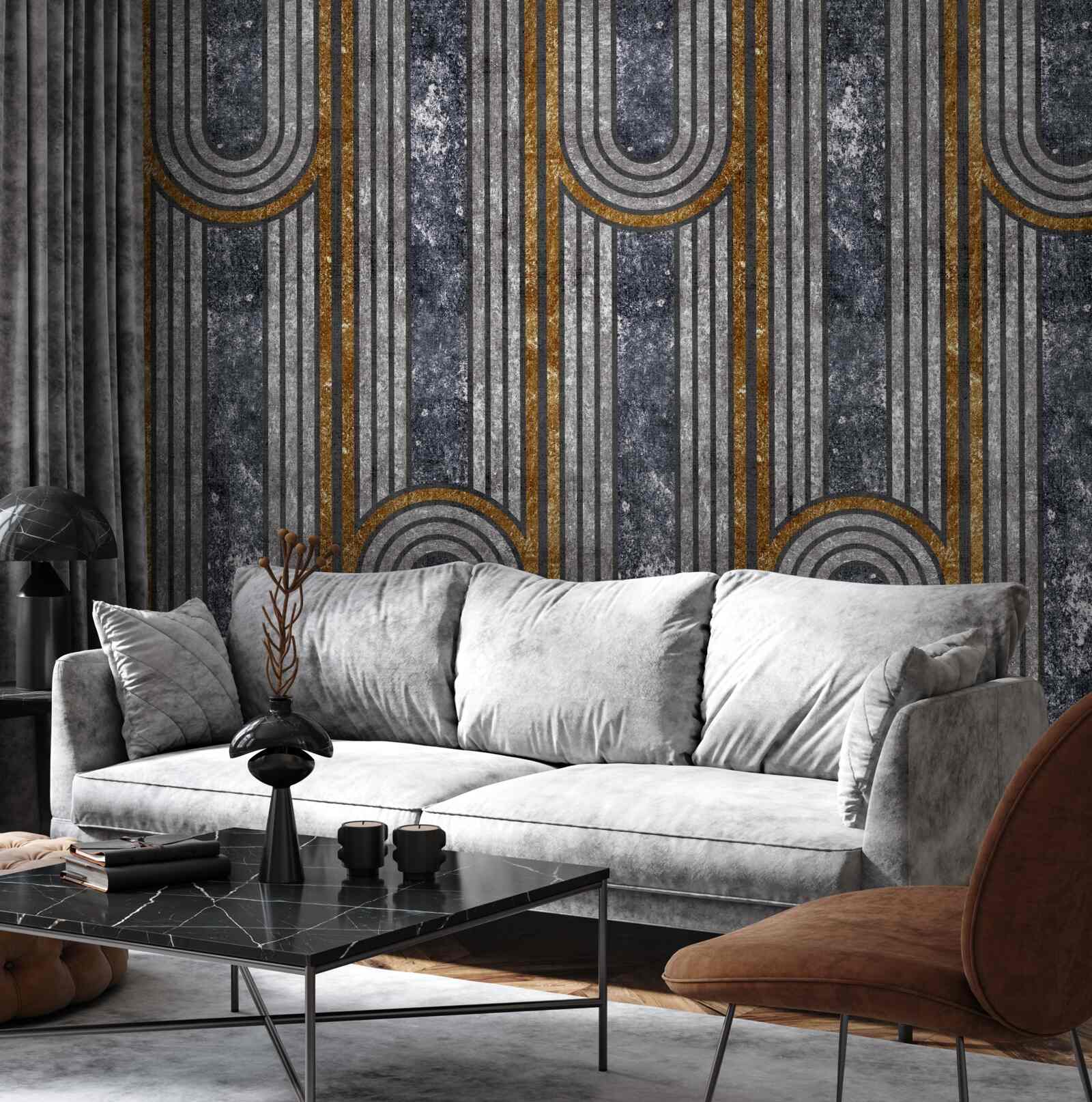 Fototapet liniile verticale care rămân drepte și cele care se curbează