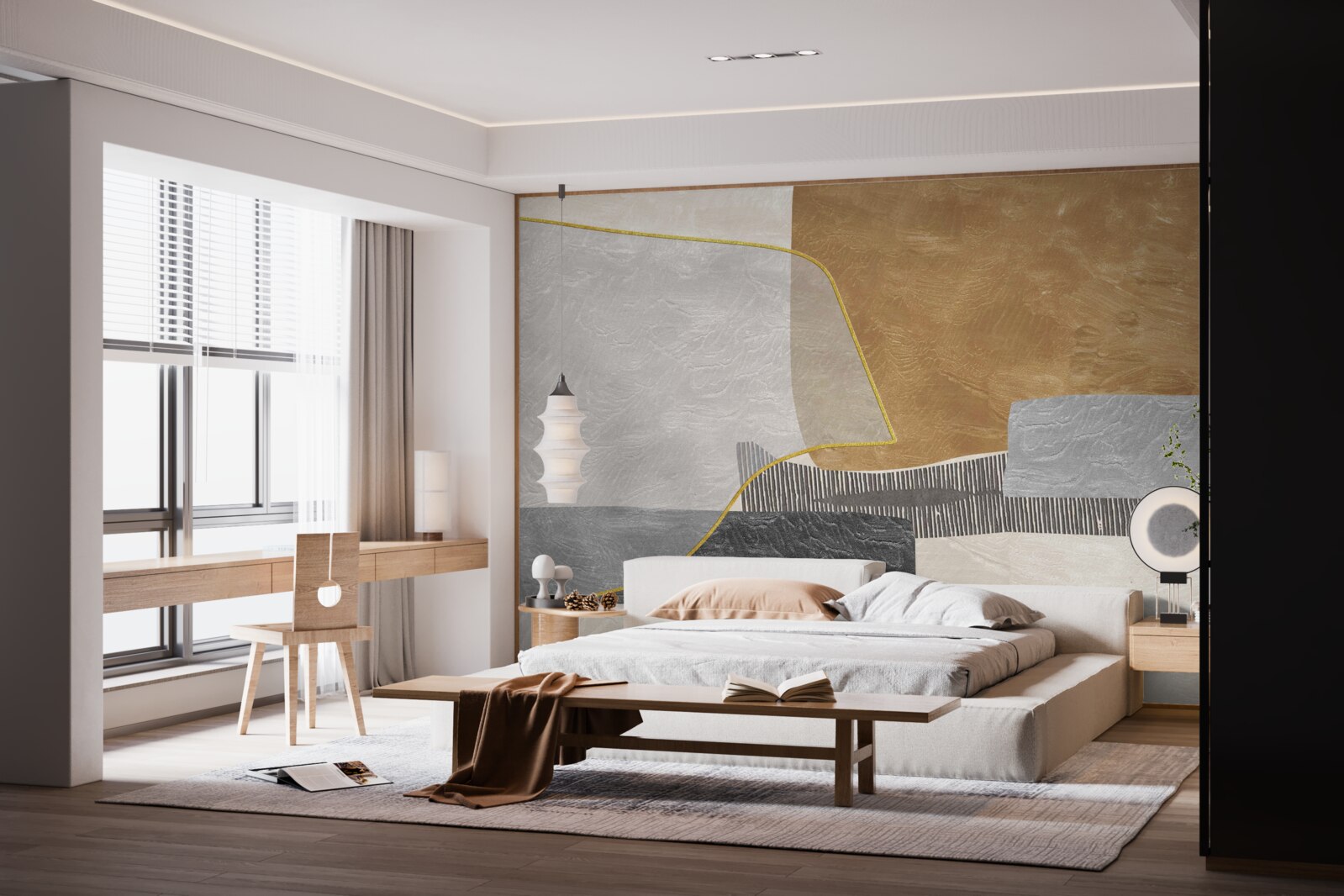 Fototapet nava cucerește spațiile acvatice ale abstracției