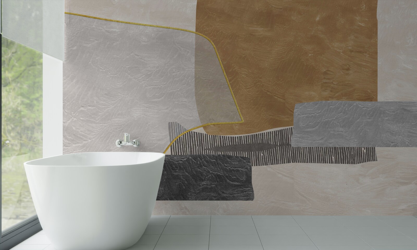 Fototapet nava cucerește spațiile acvatice ale abstracției