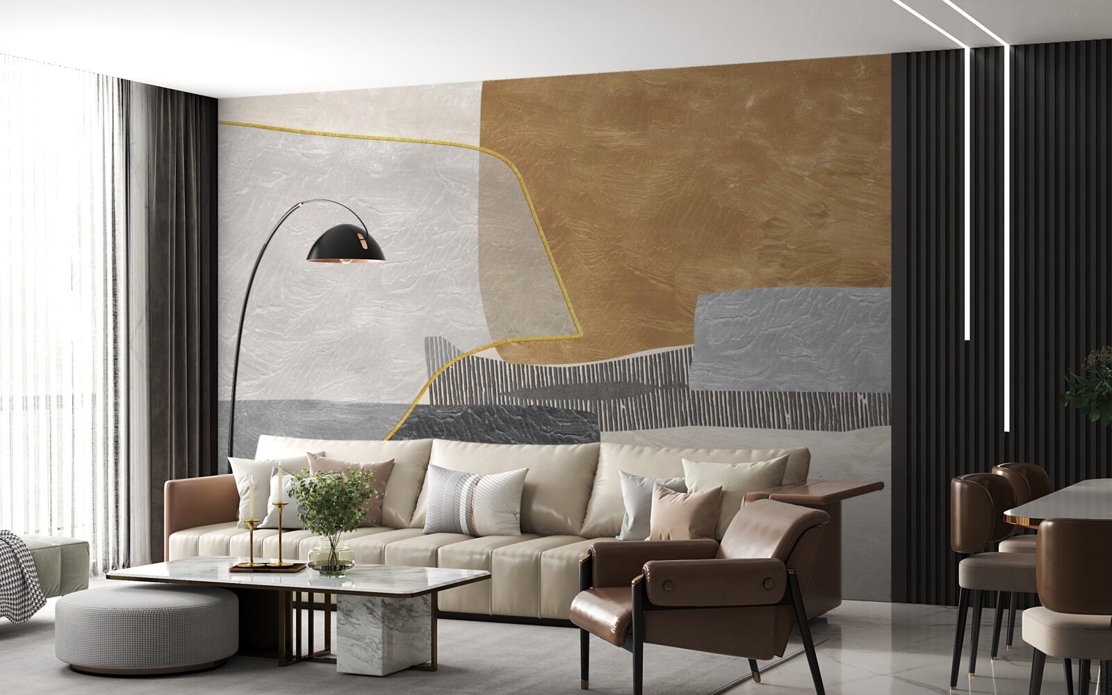 Fototapet nava cucerește spațiile acvatice ale abstracției