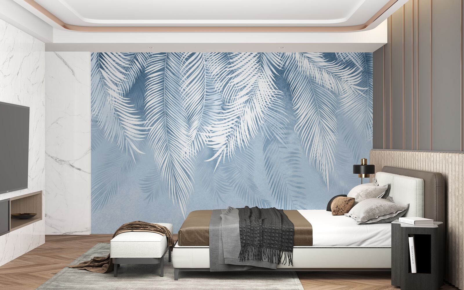 Fototapet frunze de ferigă îndreptate în jos