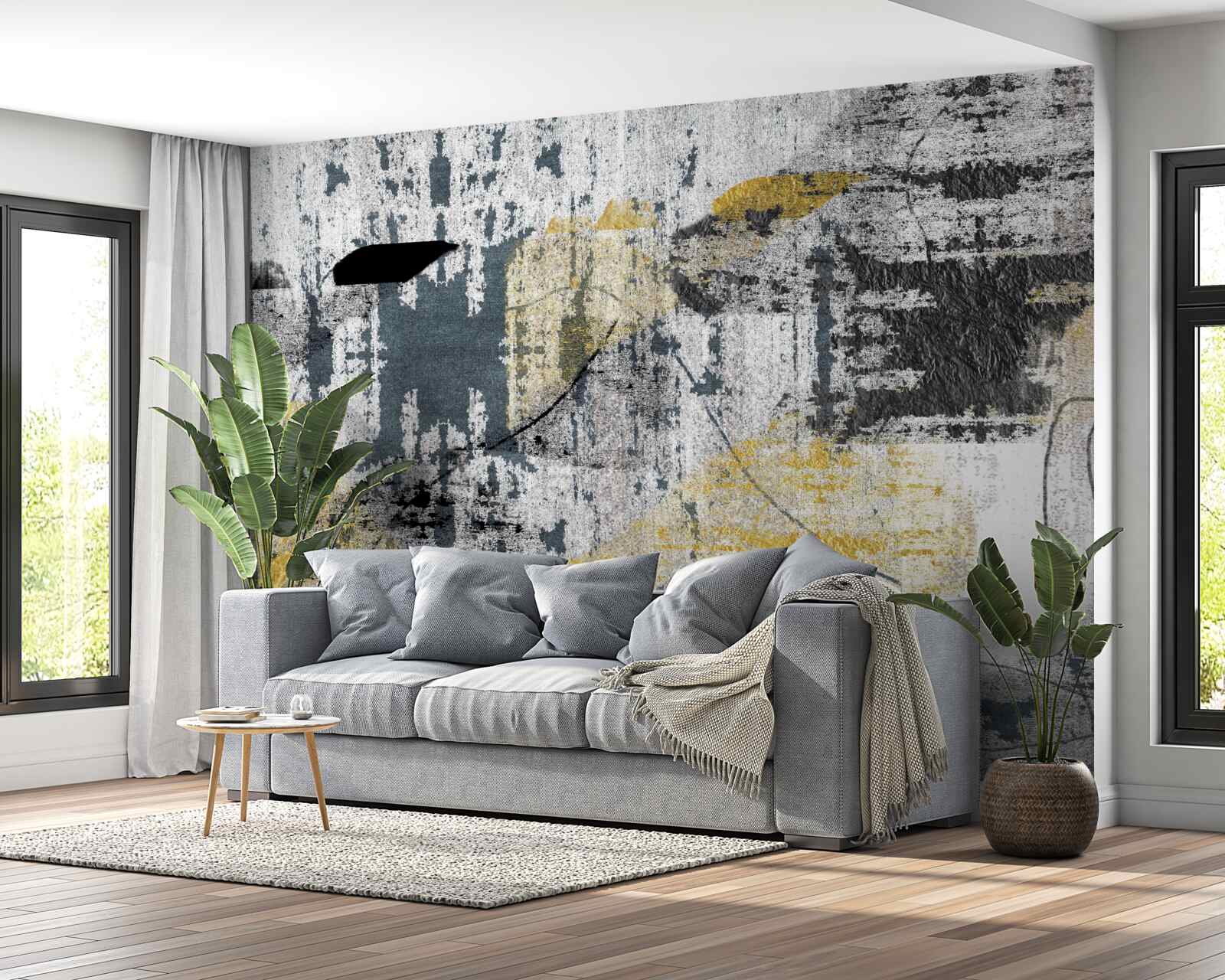 Fototapet fundal creat dintr-o abstractizare a tonurilor de negru și auriu