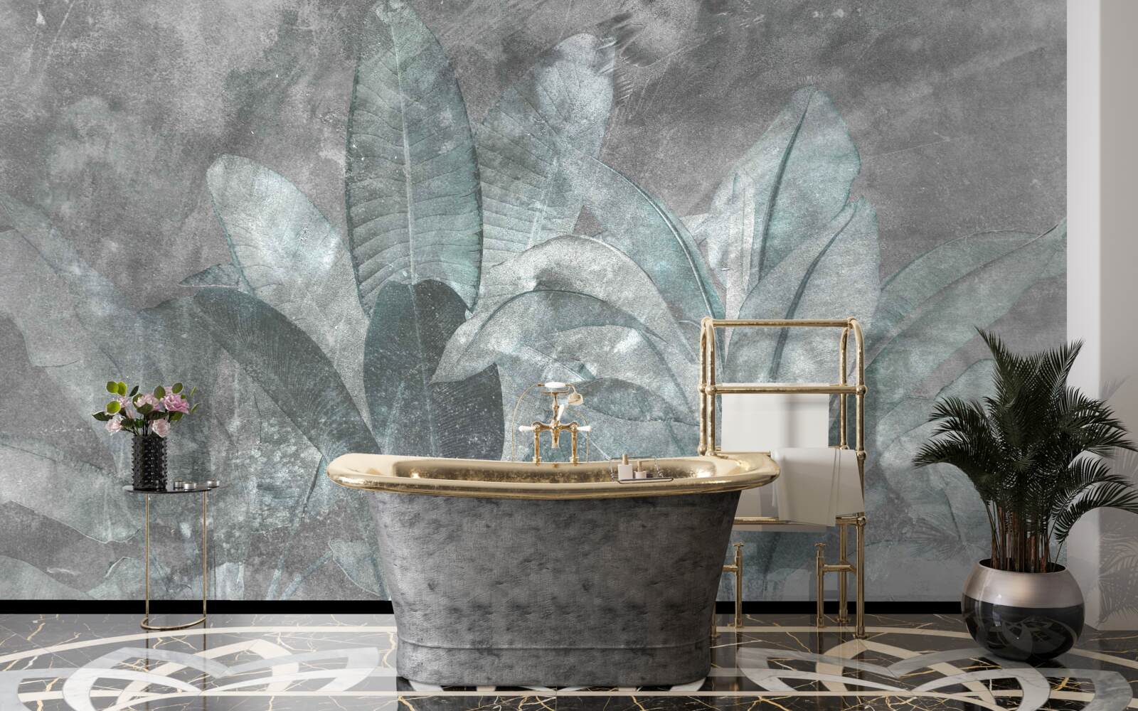 Fototapet ferigă sub o ploaie torențială