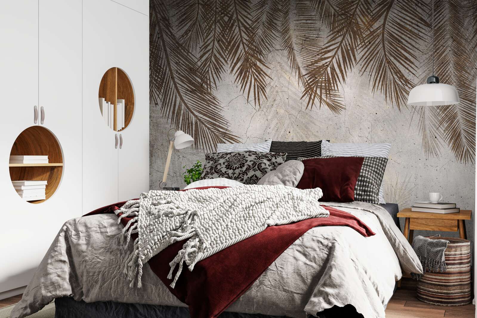 Fototapet frunze aurii de ferigă atârnă