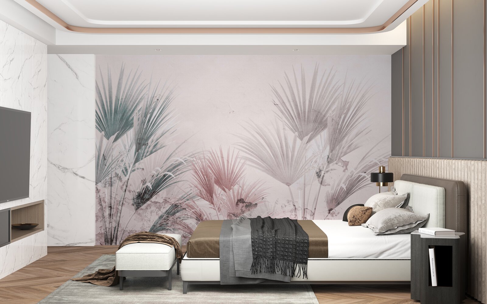 Fototapet ferigi tropicale multicolore