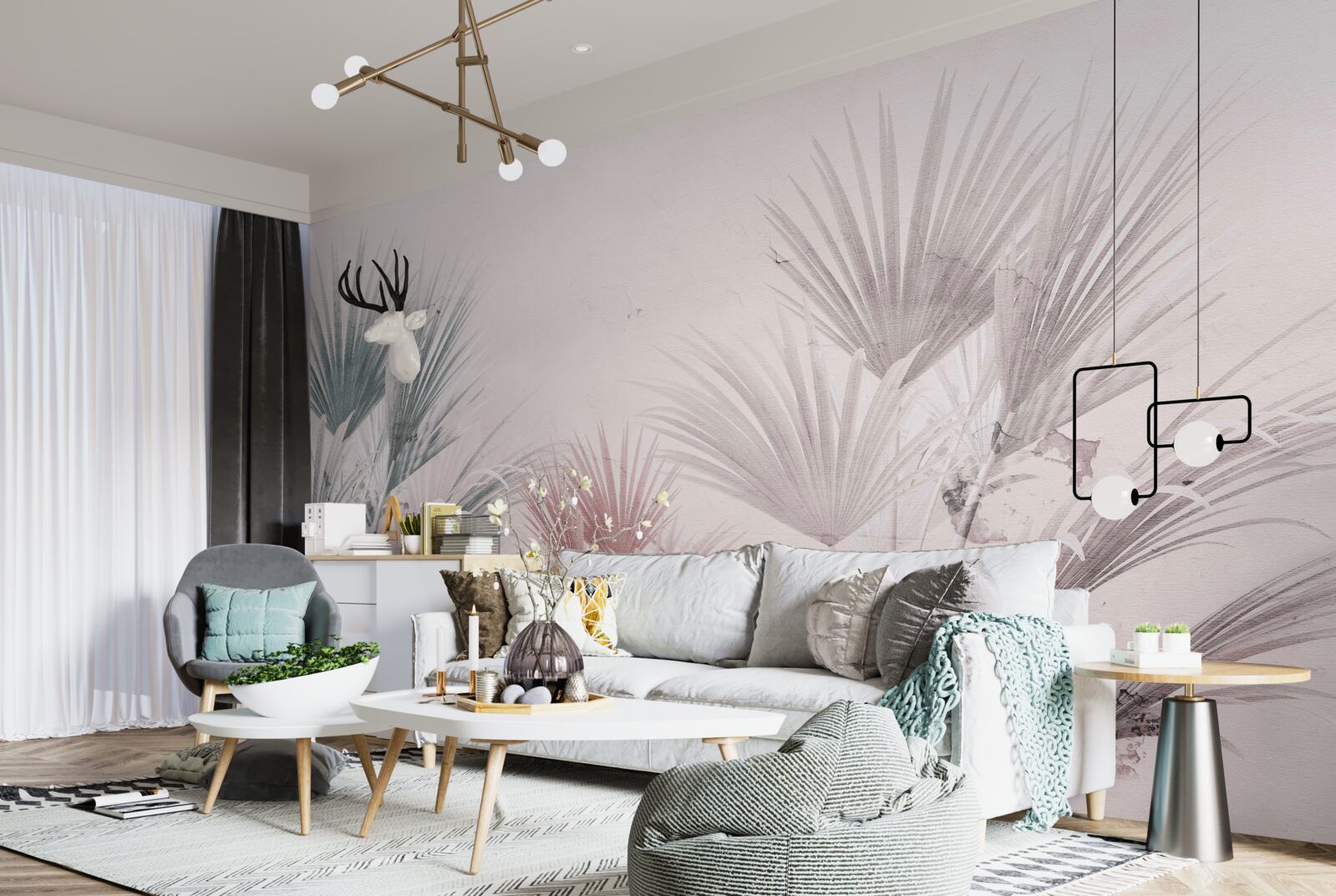 Fototapet ferigi tropicale multicolore