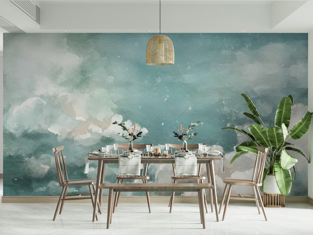 Fototapet nori pe suprafața calmă a apei