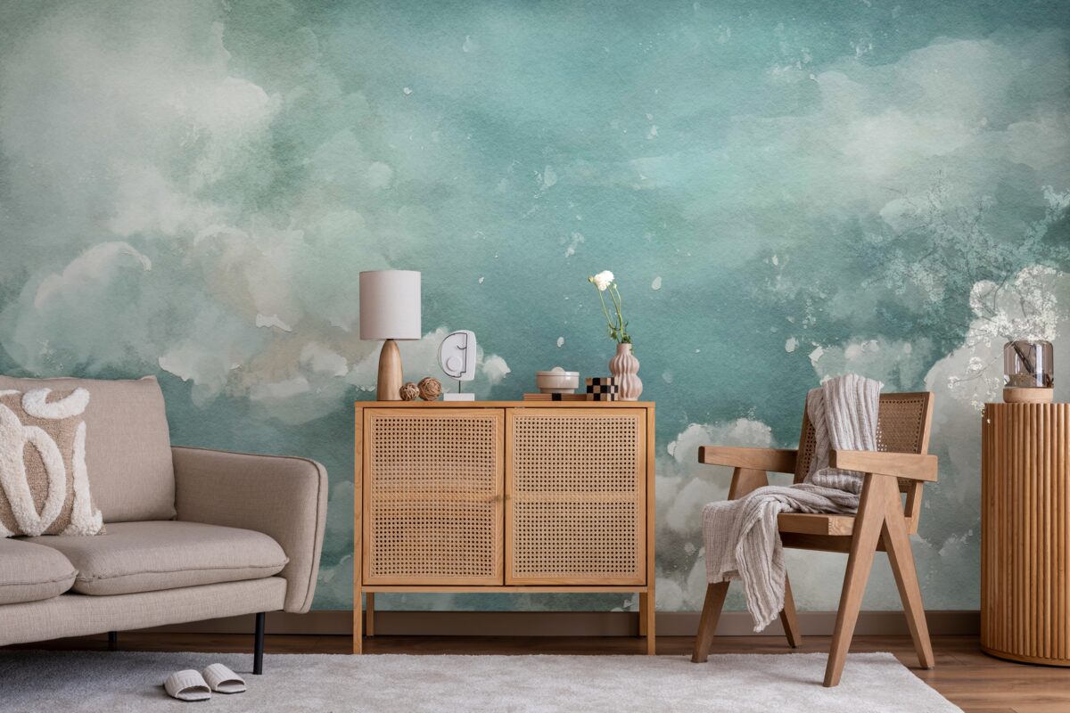 Fototapet nori pe suprafața calmă a apei