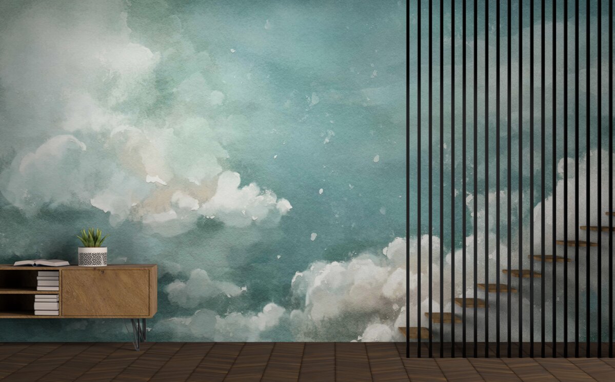 Fototapet nori pe suprafața calmă a apei