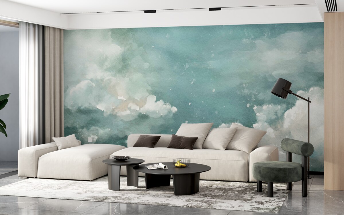 Fototapet nori pe suprafața calmă a apei