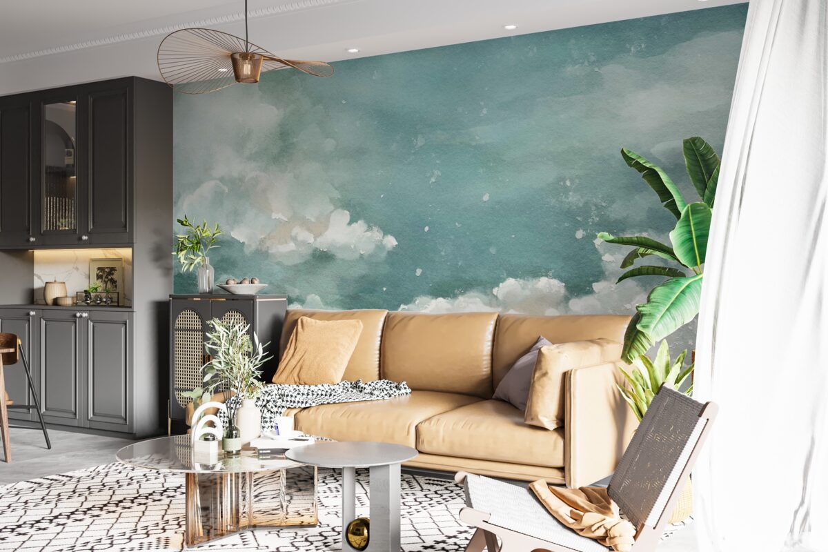 Fototapet nori pe suprafața calmă a apei