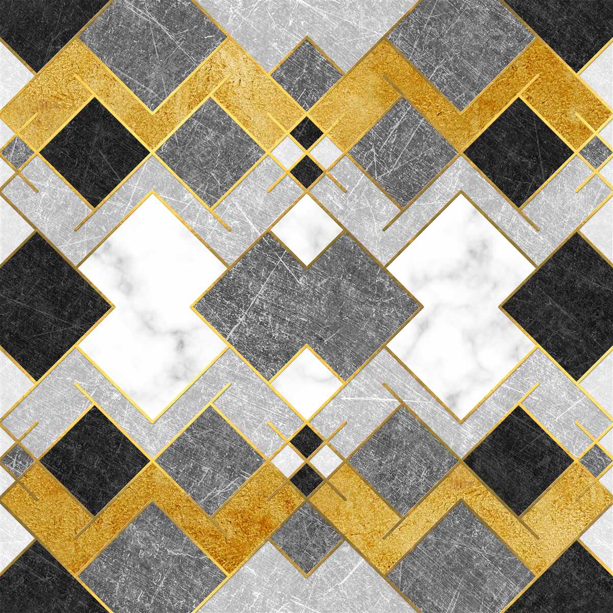 Fototapet pătrate de culori diferite reflectate într-o oglindă