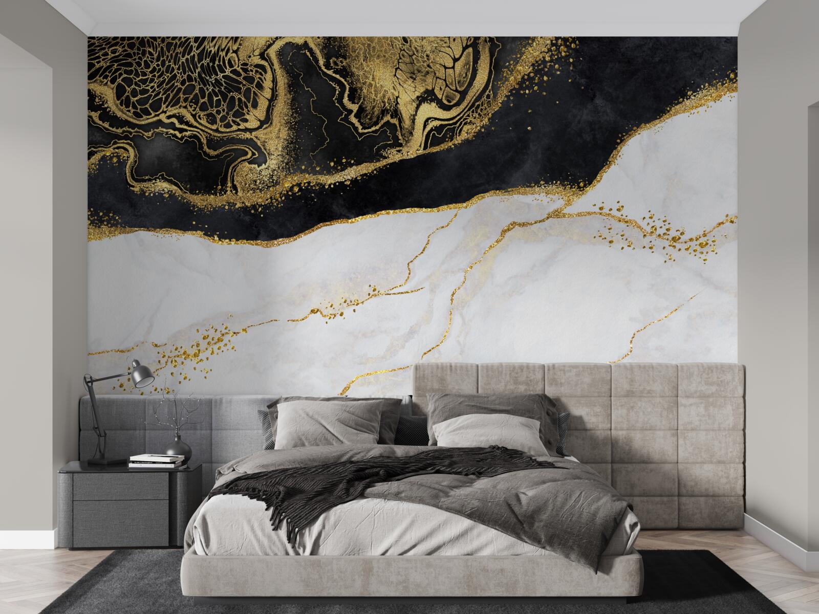 Fototapet valuri negre înconjoară coasta nisipoasă