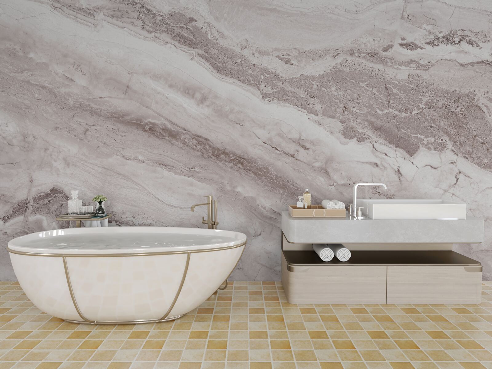 Fototapet marmură maro deschis